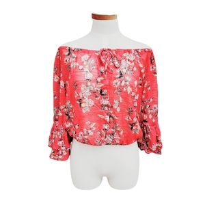 HAUTE PROJECT* Off Shoulder Floral Blouse